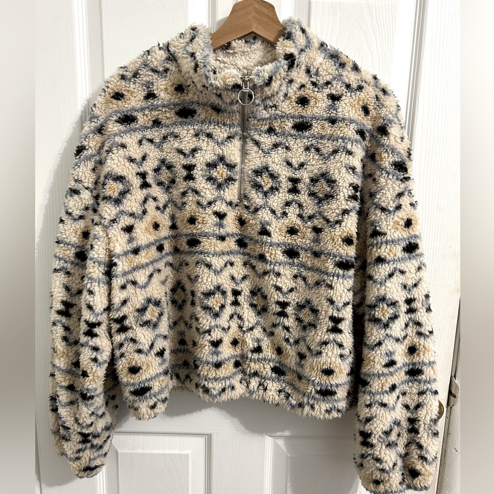 Aztec Sherpa Fleece Pullover